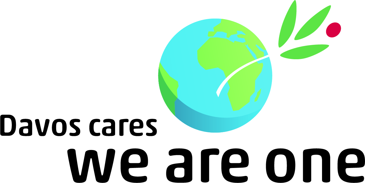 Logo - Davos cares - we are One